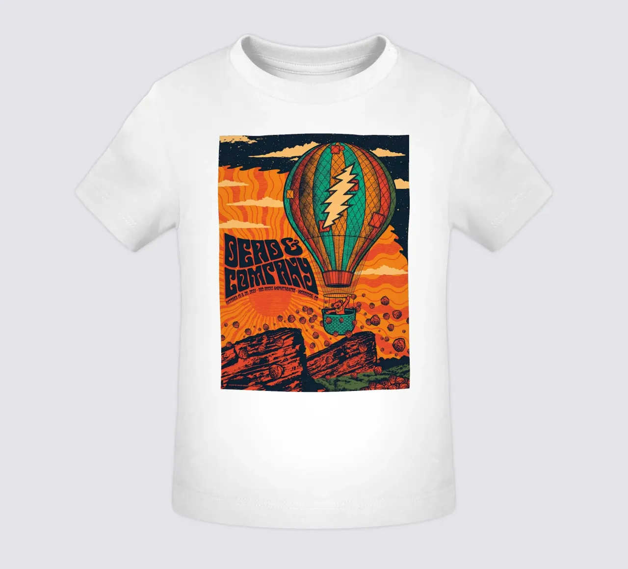 dead and company rocce rosse 2021 maglietta neonato da martina