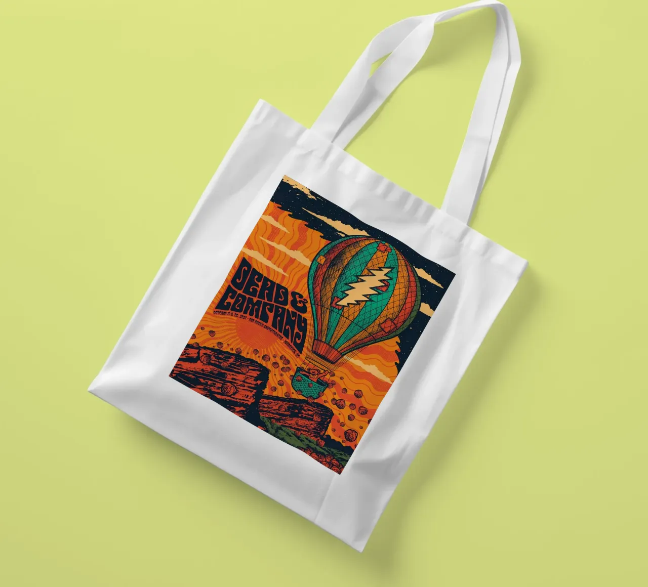 dead and company red rocks 2021 tote bag by martina