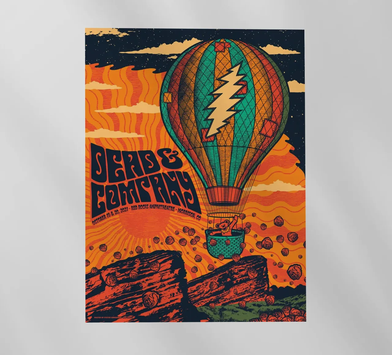 dead and company rocce rosse 2021 pellicola backlit da martina