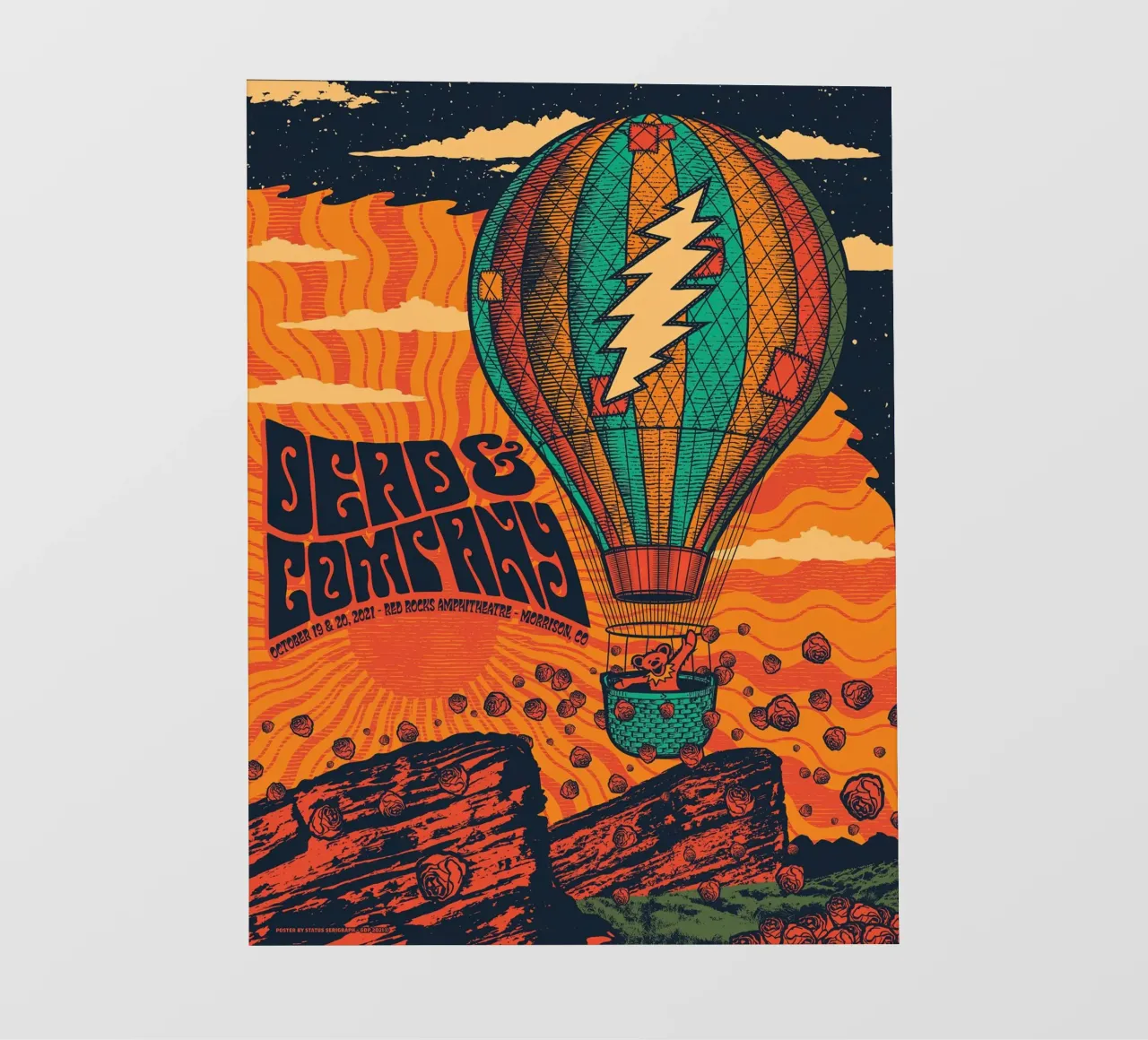 dead and company rocce rosse 2021 pellicola backlit da martina