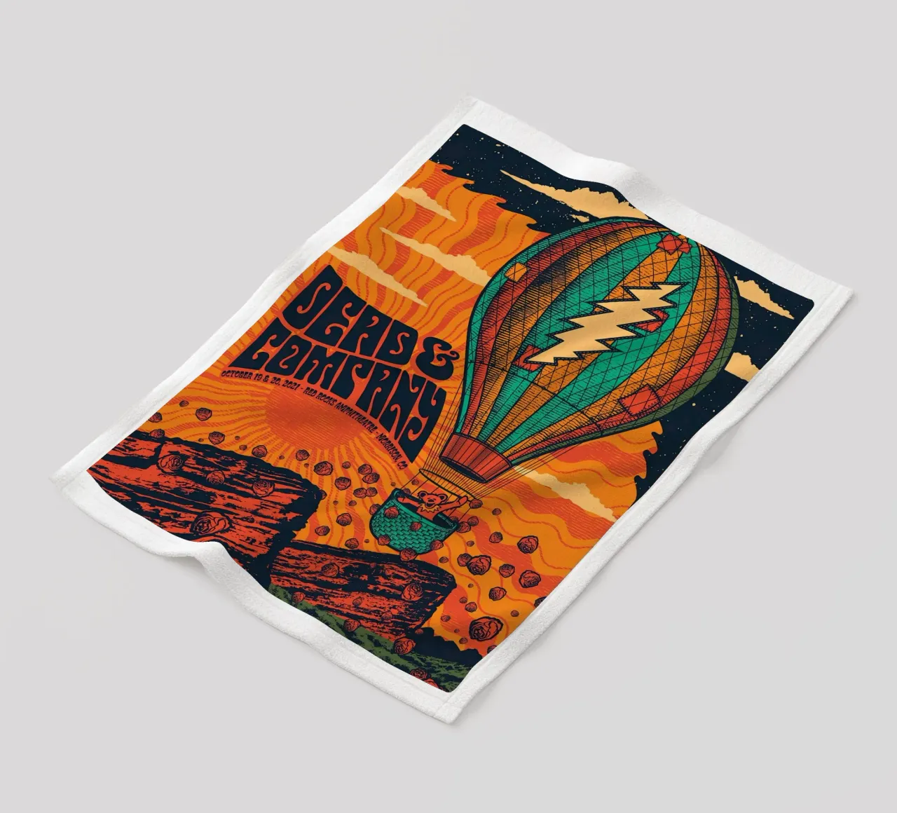 dead and company rocce rosse 2021 coperta in pile da martina