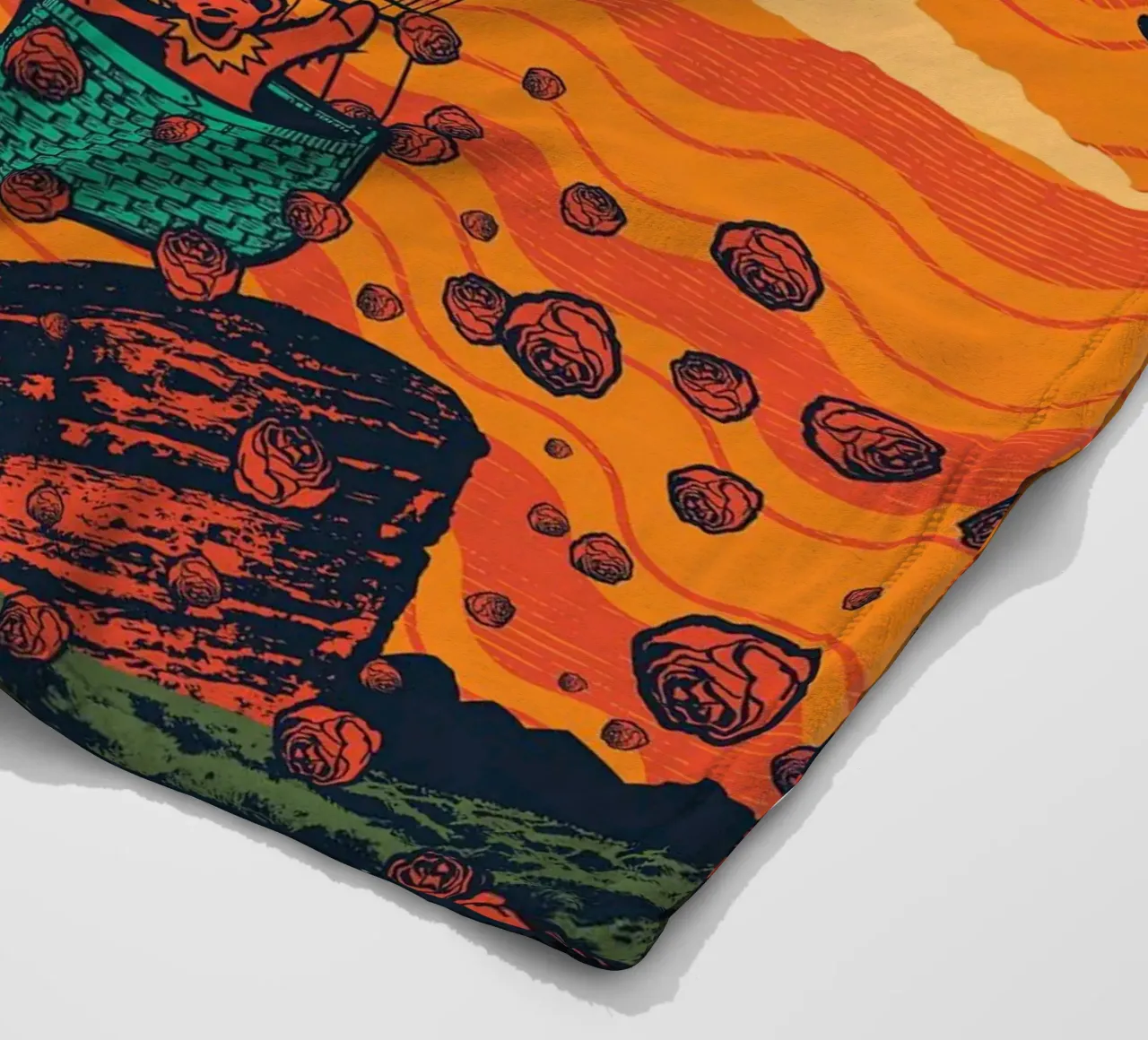 dead and company rocce rosse 2021 coperta in pile da martina