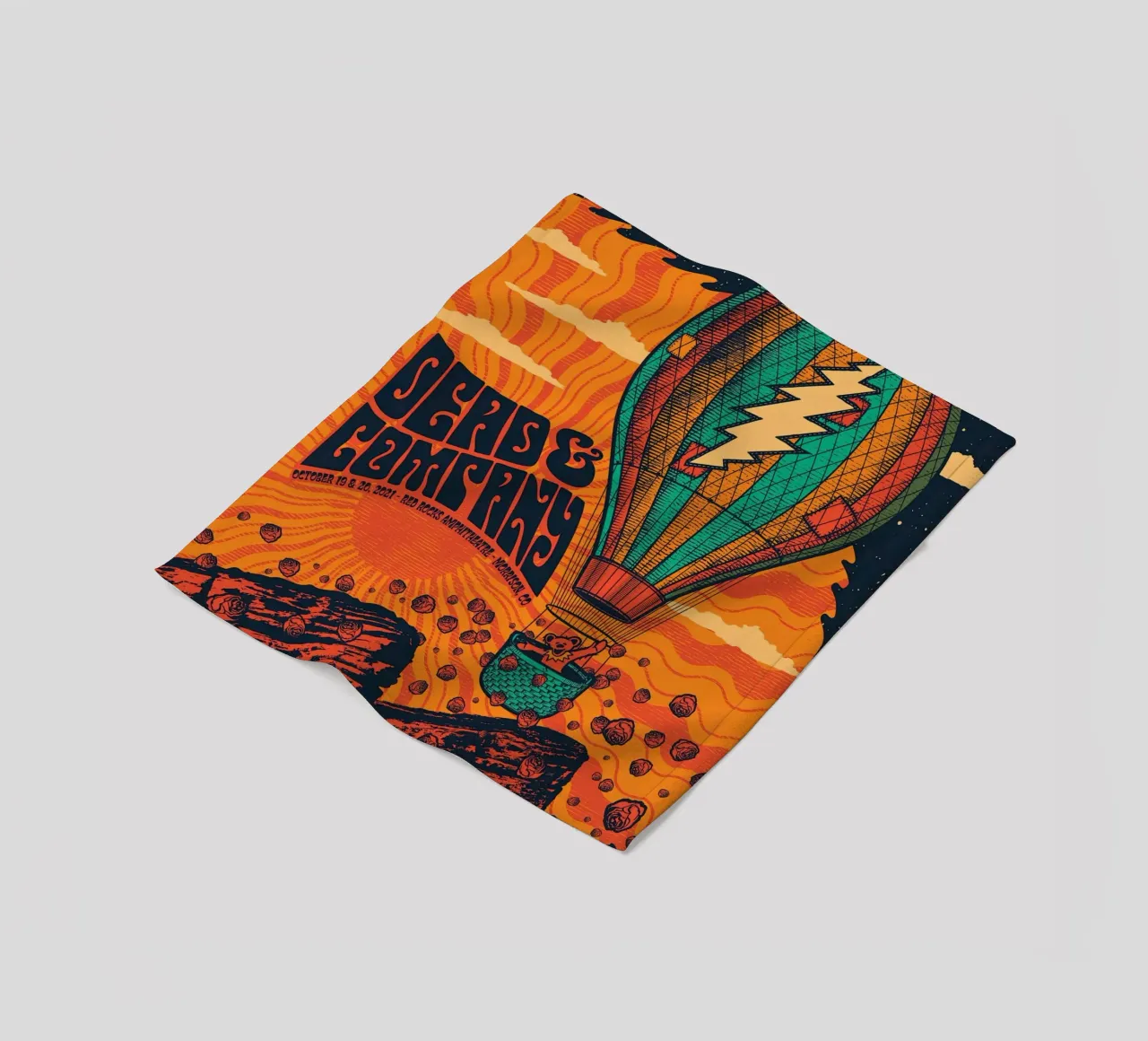 dead and company rocce rosse 2021 coperta in pile da martina