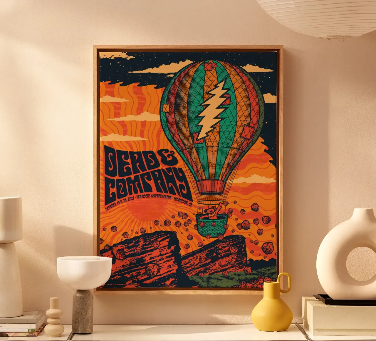 dead and company red rocks 2021 canvas by martina