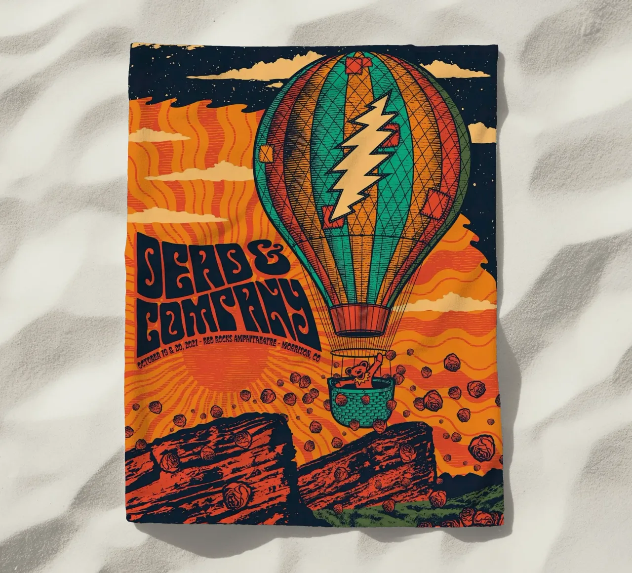dead and company rocce rosse 2021 telo mare da martina