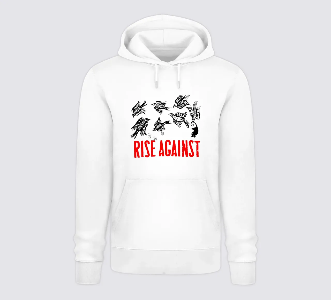 Maglietta classica Rise Against Bird felpa con cappuccio da grass.studio_
