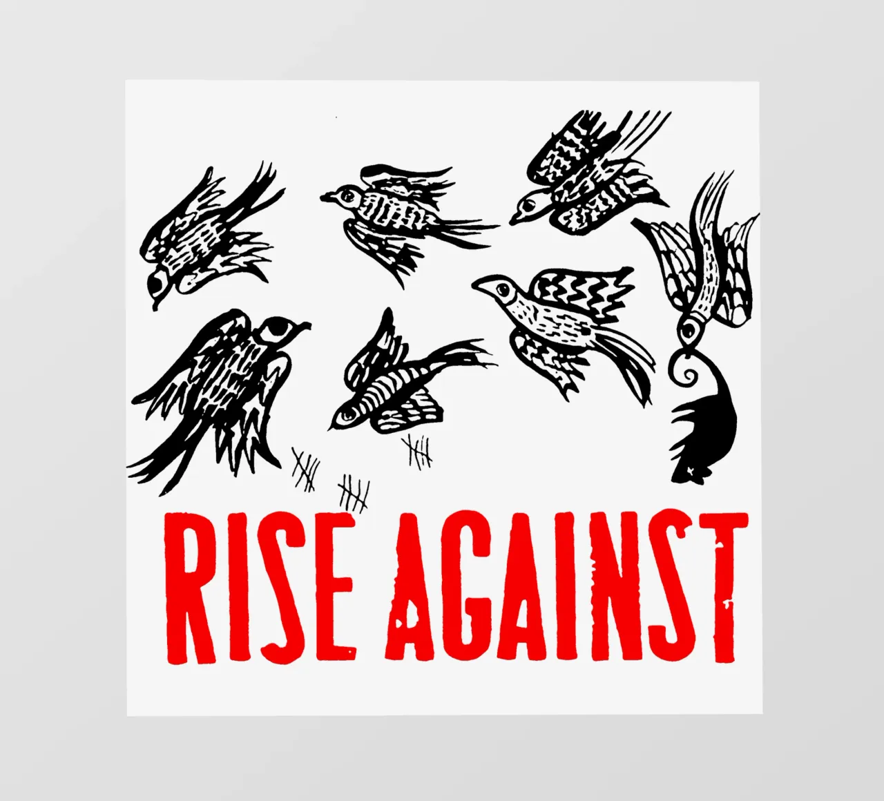 Maglietta classica Rise Against Bird telo in pvc da grass.studio_