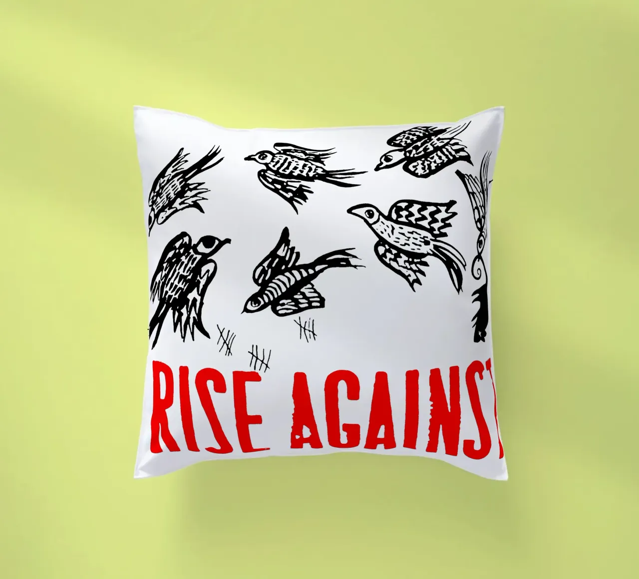 Maglietta classica Rise Against Bird cuscino da grass.studio_