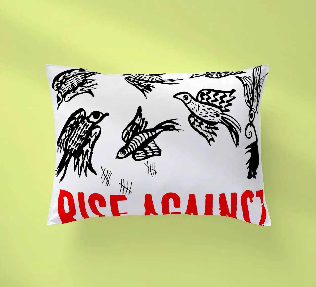 Maglietta classica Rise Against Bird cuscino da grass.studio_