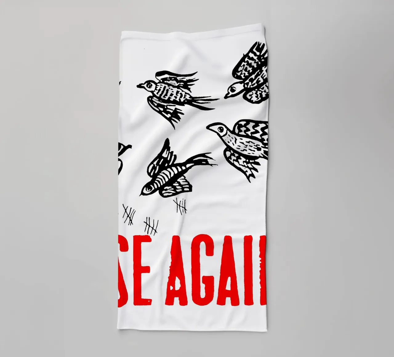 Maglietta classica Rise Against Bird asciugamano da bagno da grass.studio_