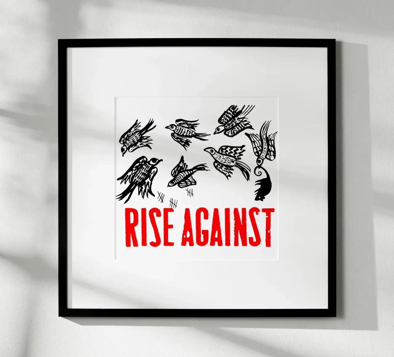 Maglietta classica Rise Against Bird carta hahnemühle da grass.studio_