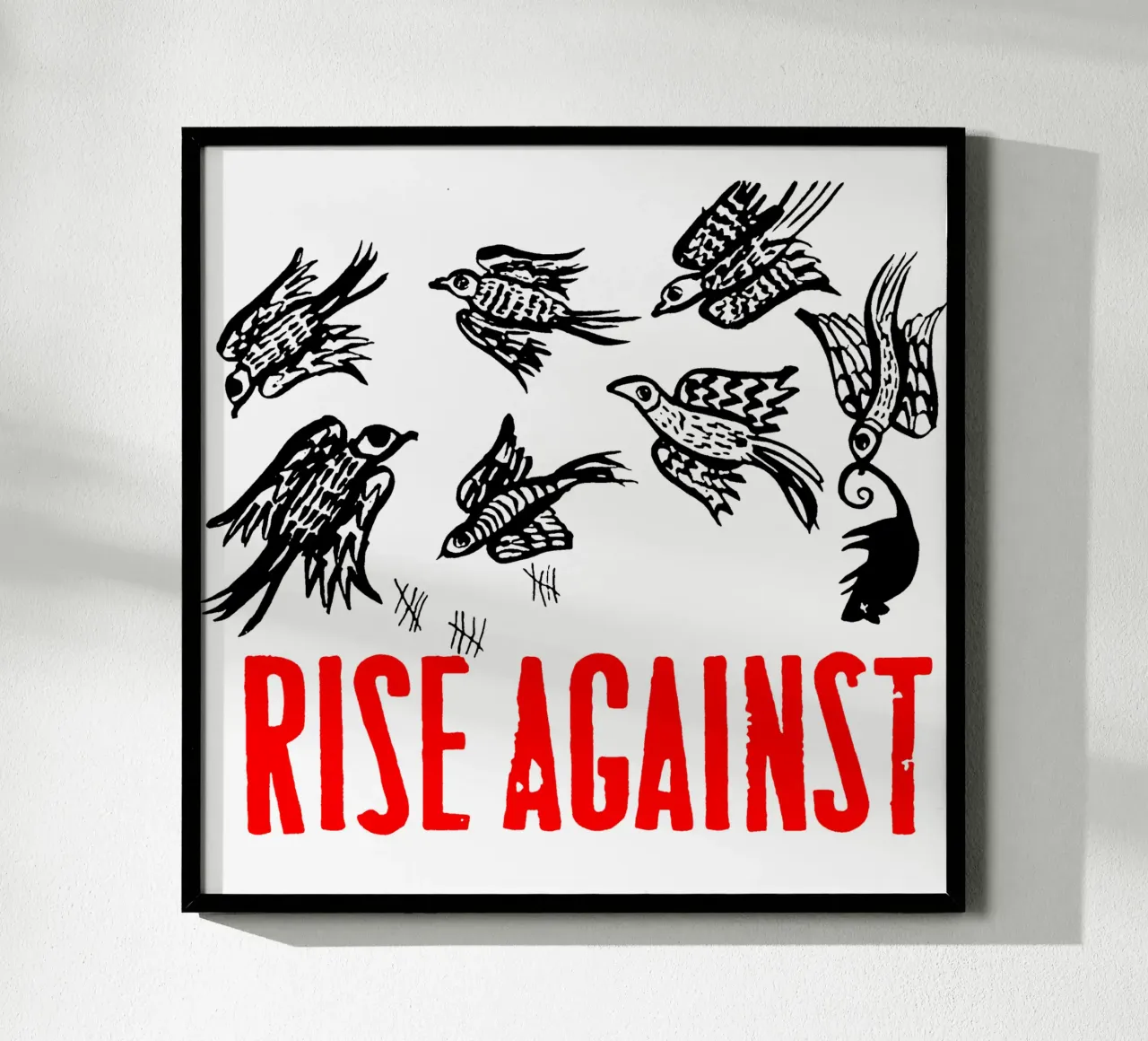 Maglietta classica Rise Against Bird carta hahnemühle da grass.studio_