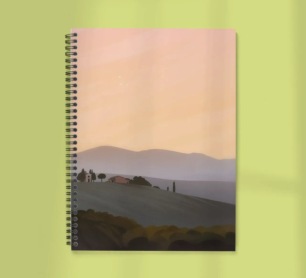 pastel colors horizon clouds spiral notebook by prindy