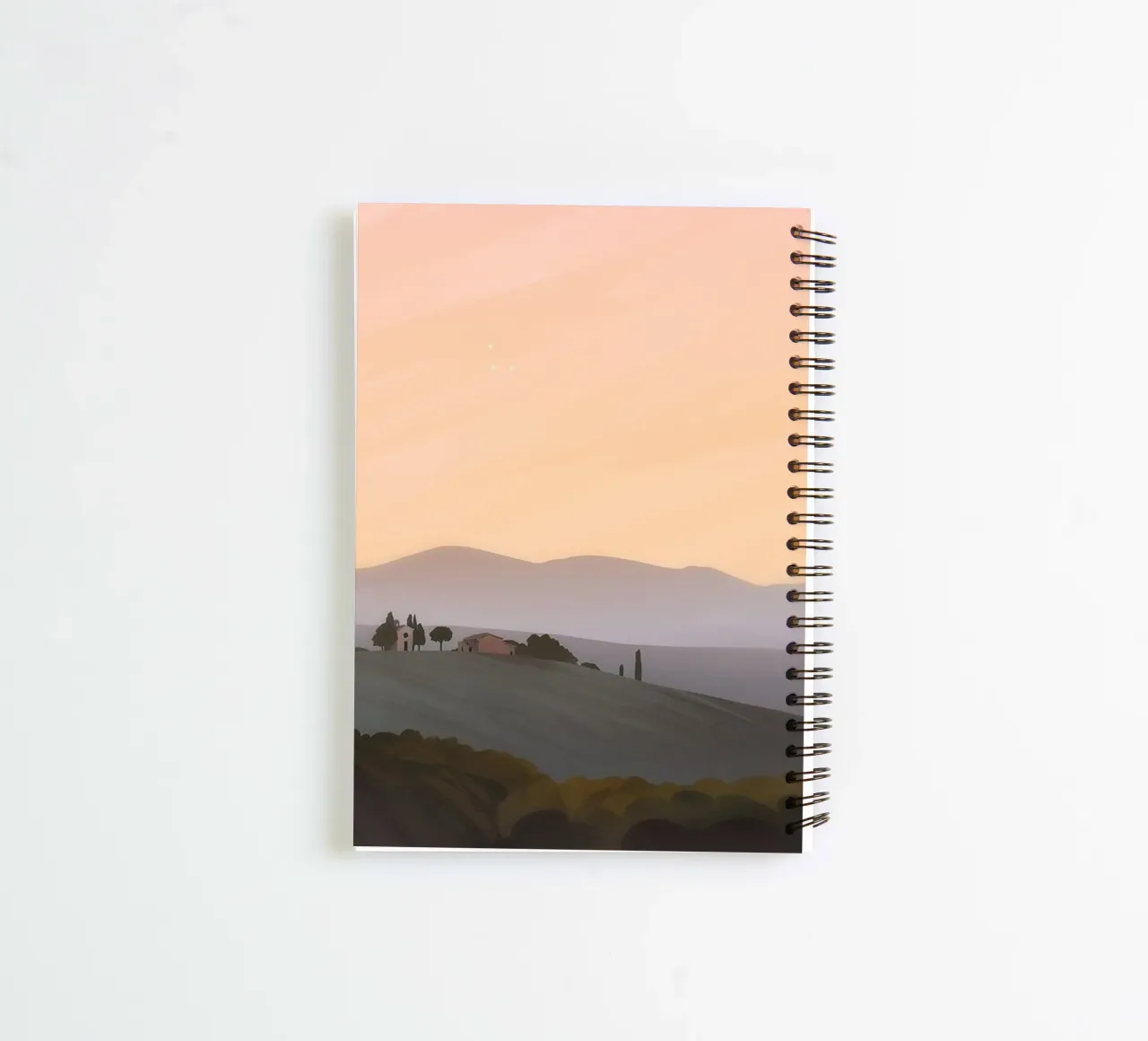pastel colors horizon clouds spiral notebook by prindy