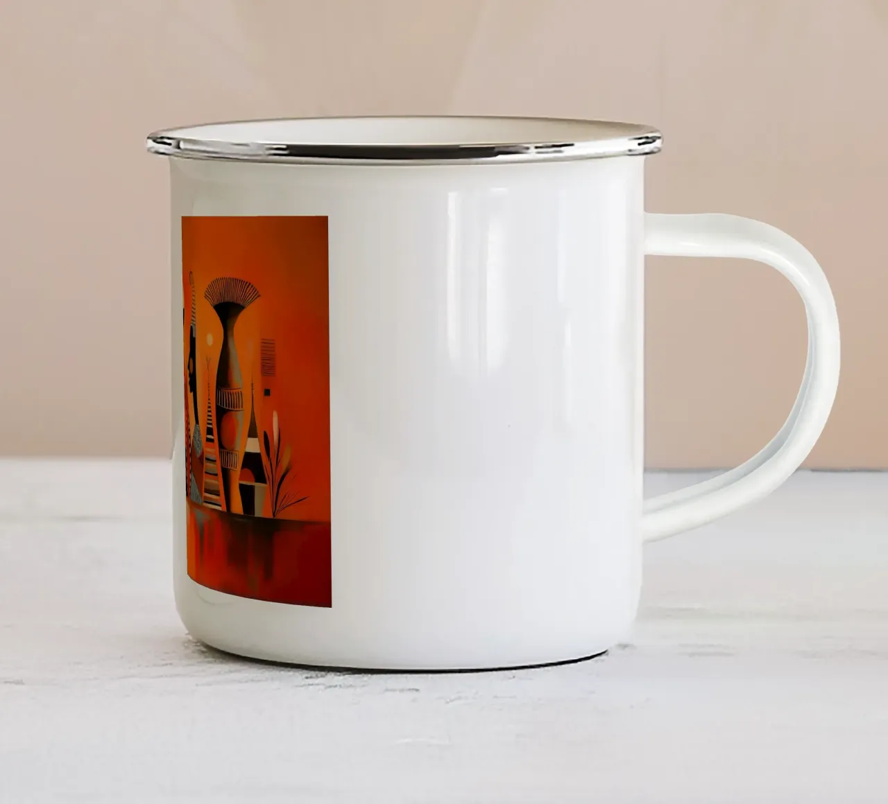 Forme africane tazza in smalto da Pictura