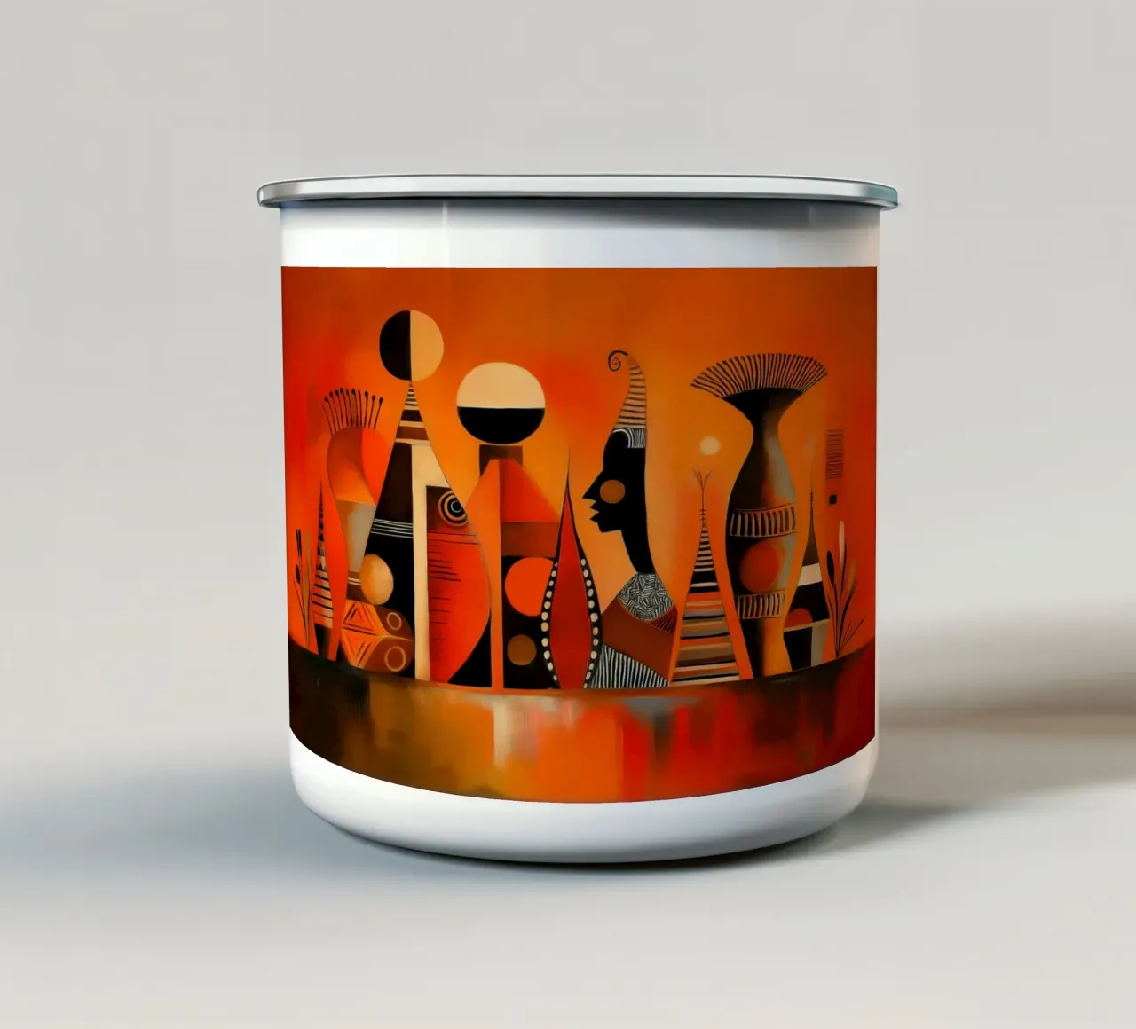 Forme africane tazza in smalto da Pictura