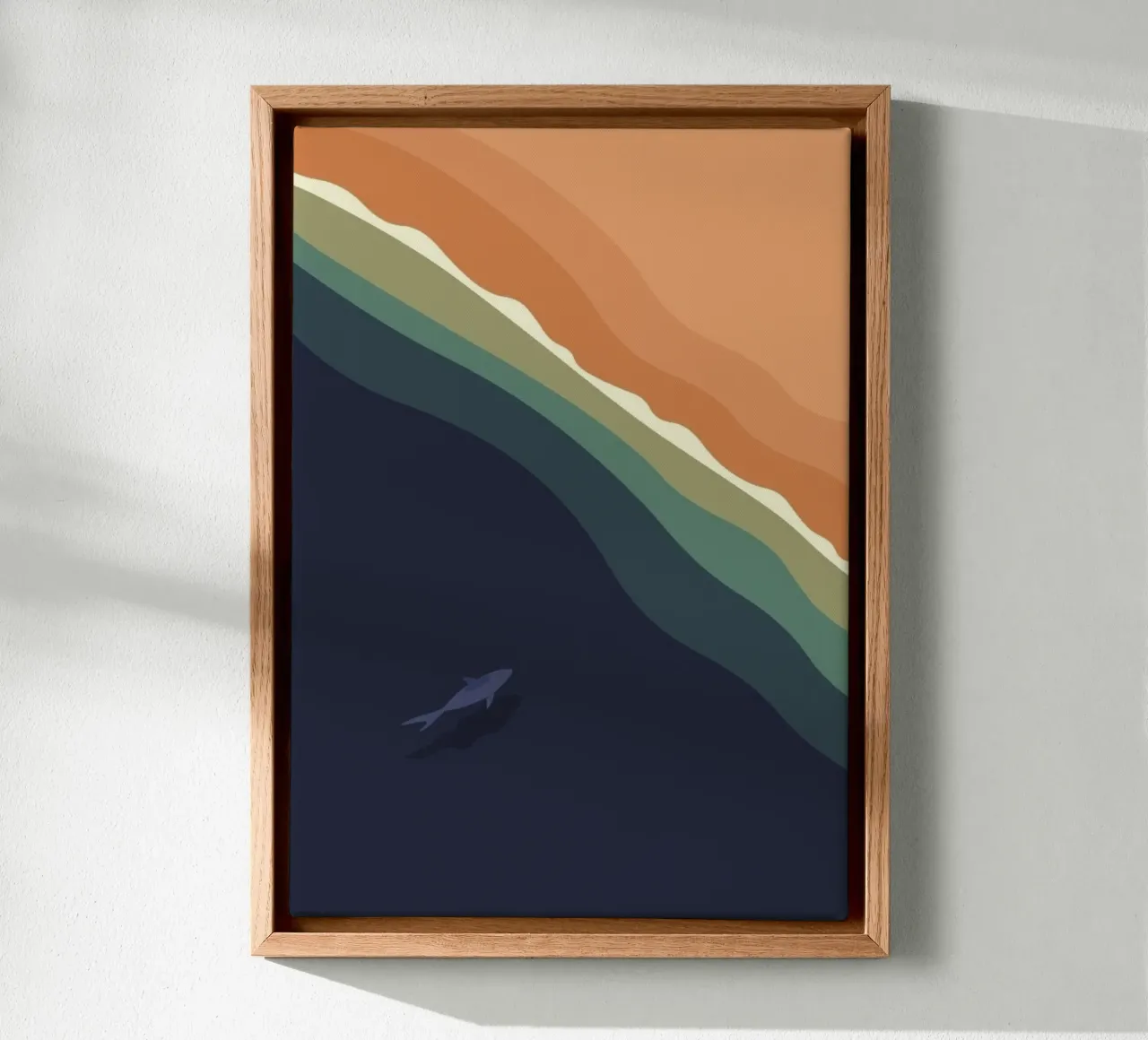 shoreline coast marine canvas by prindy