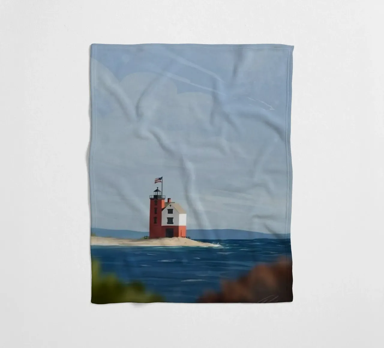 lighthouse ocean coperta in pile da prindy