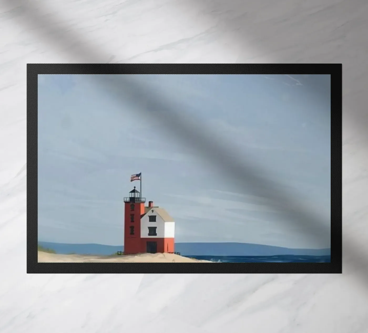 lighthouse ocean doormat by prindy