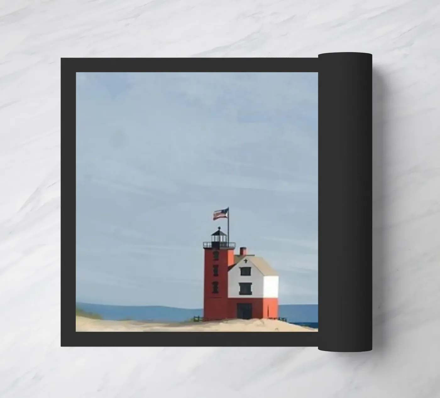lighthouse ocean doormat by prindy