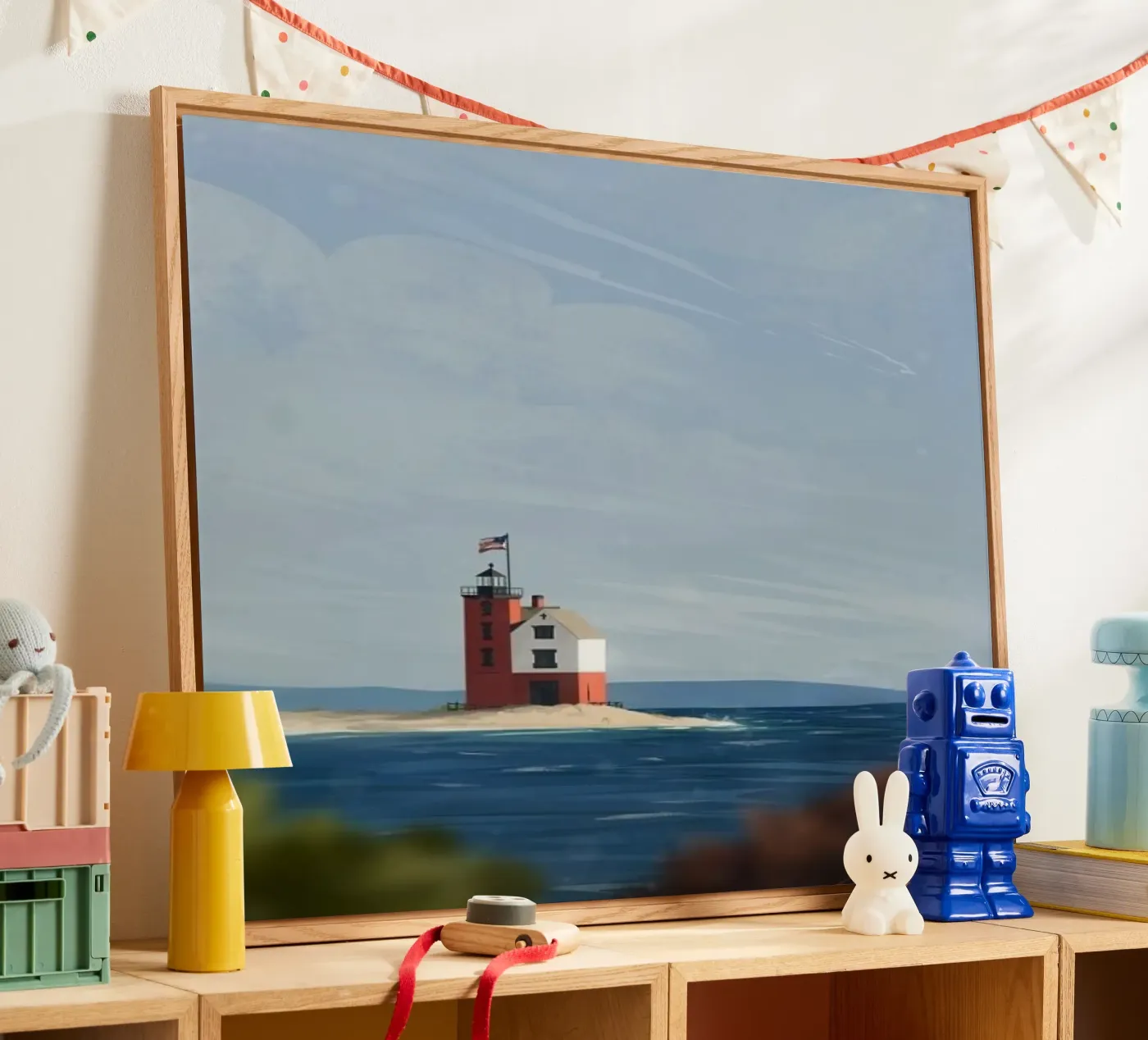 lighthouse ocean acrylic glass by prindy