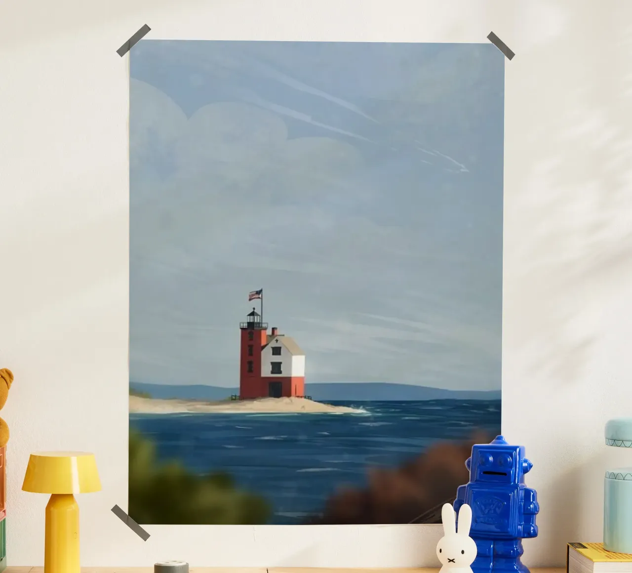 lighthouse ocean poster da prindy
