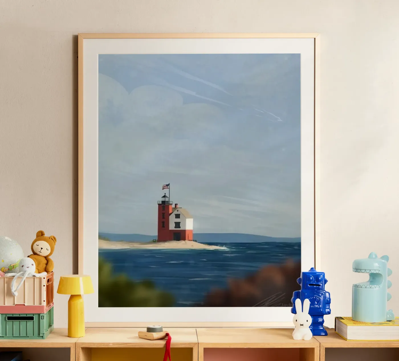 lighthouse ocean poster de prindy