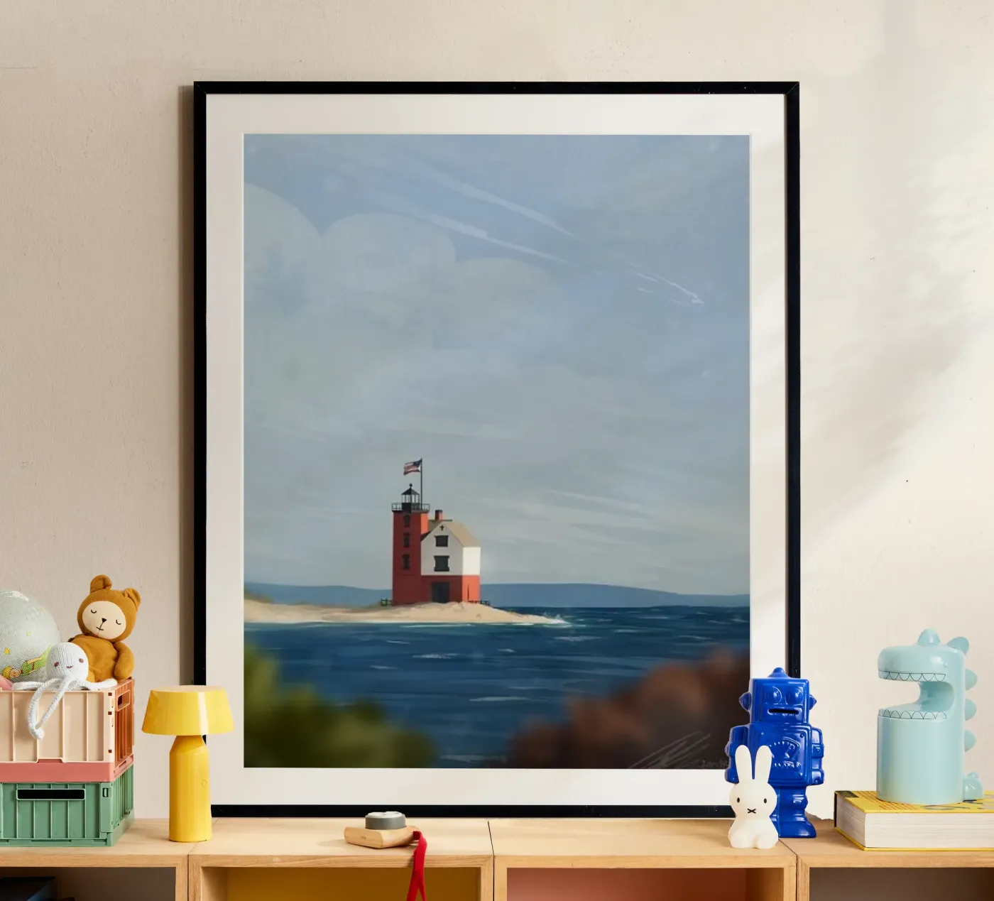 lighthouse ocean poster de prindy