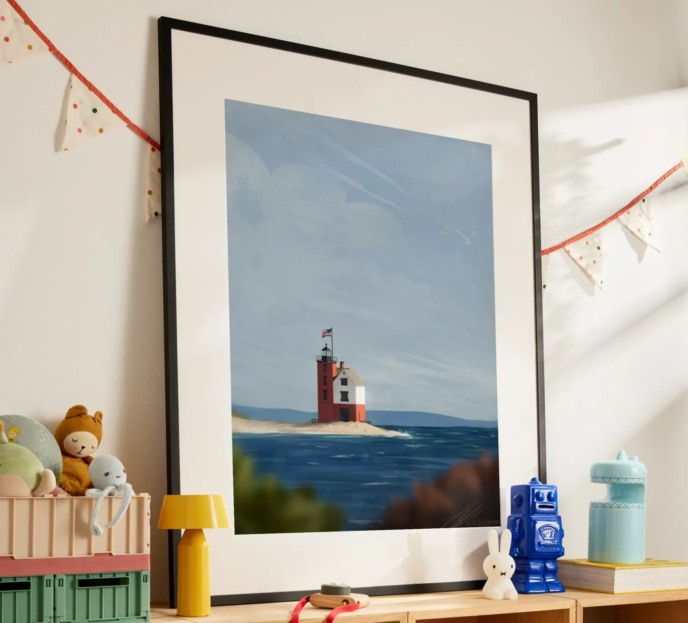 lighthouse ocean poster de prindy
