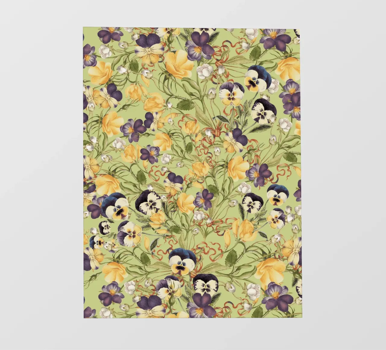 Pansy Floral Pattern backlit film by burcukorkmazyurek