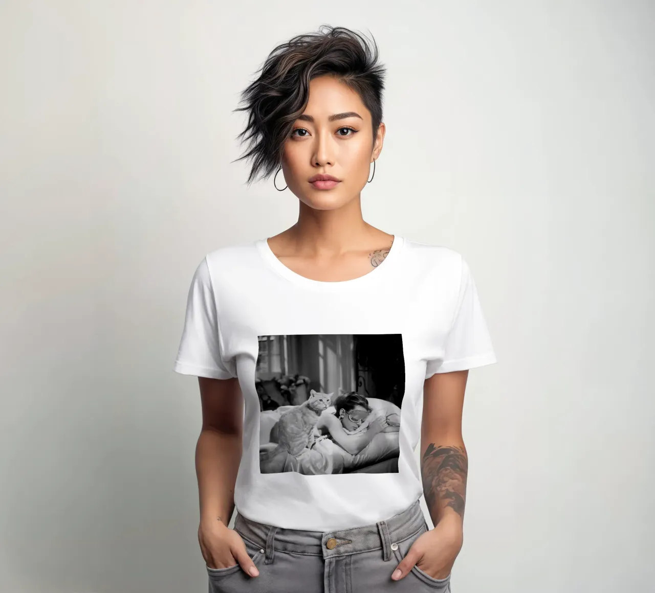 Audrey dorme con un animale t-shirt da donna da glover studio