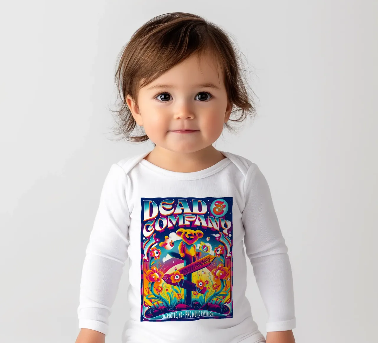 Scaletta Dead and Company 2021 body neonato maniche lunghe da martina