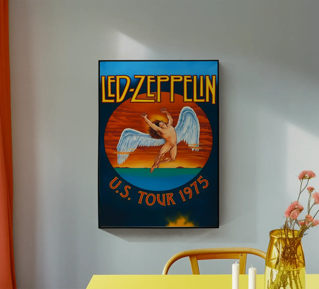 LED-ZEPPELIN प.ड TOUR 1975 Poster acrylic glass by DGUnder