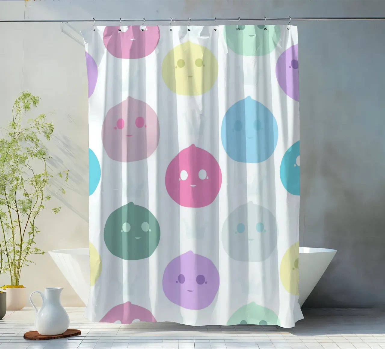 Mochi Queen pattern tenda da doccia da gulsengunel