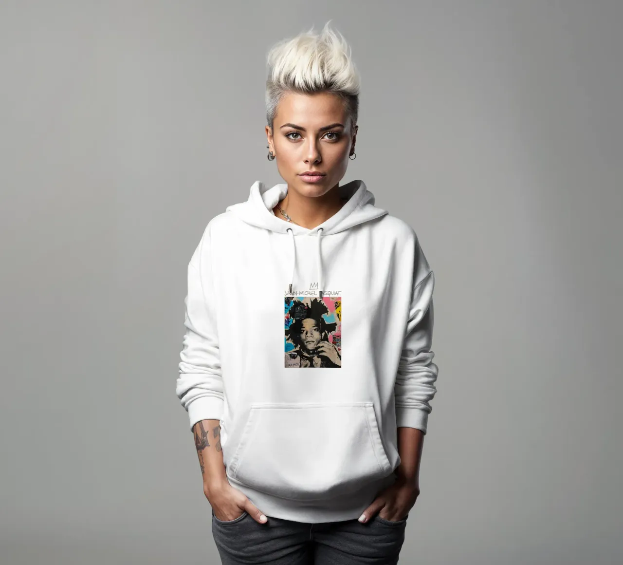Jean Michel Basquiat 3 felpa con cappuccio da https://www.juniqe.com/uk/shop/Henndraws