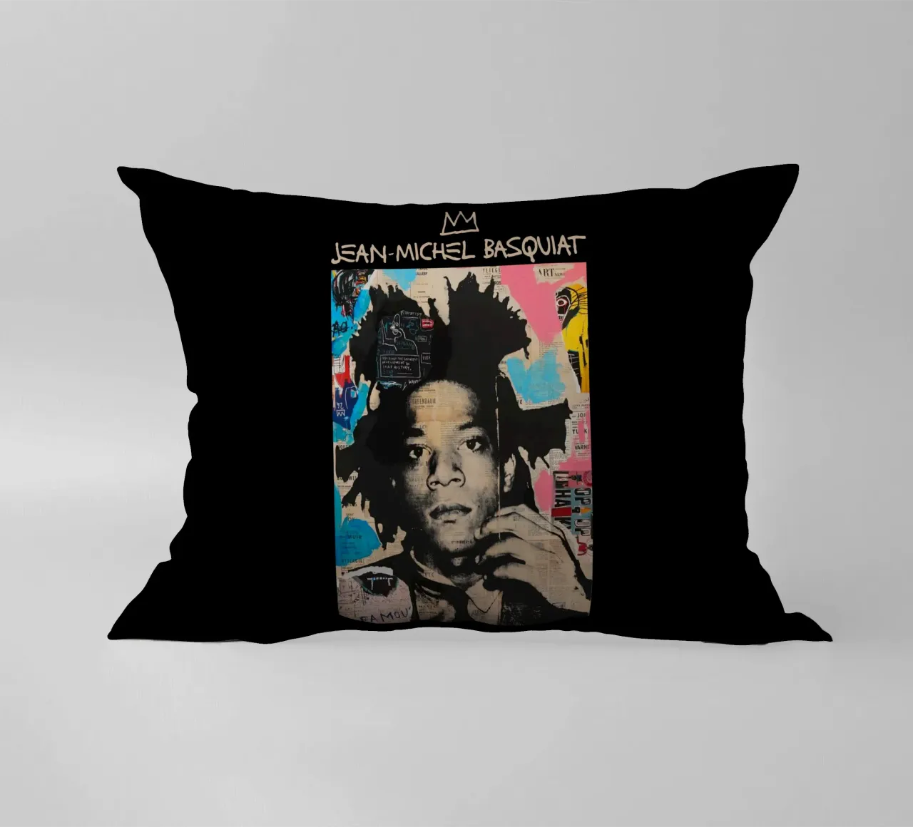 Jean Michel Basquiat 3 cuscino da https://www.juniqe.com/uk/shop/Henndraws