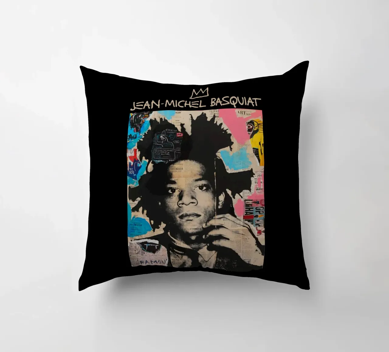 Jean Michel Basquiat 3 cuscino da https://www.juniqe.com/uk/shop/Henndraws