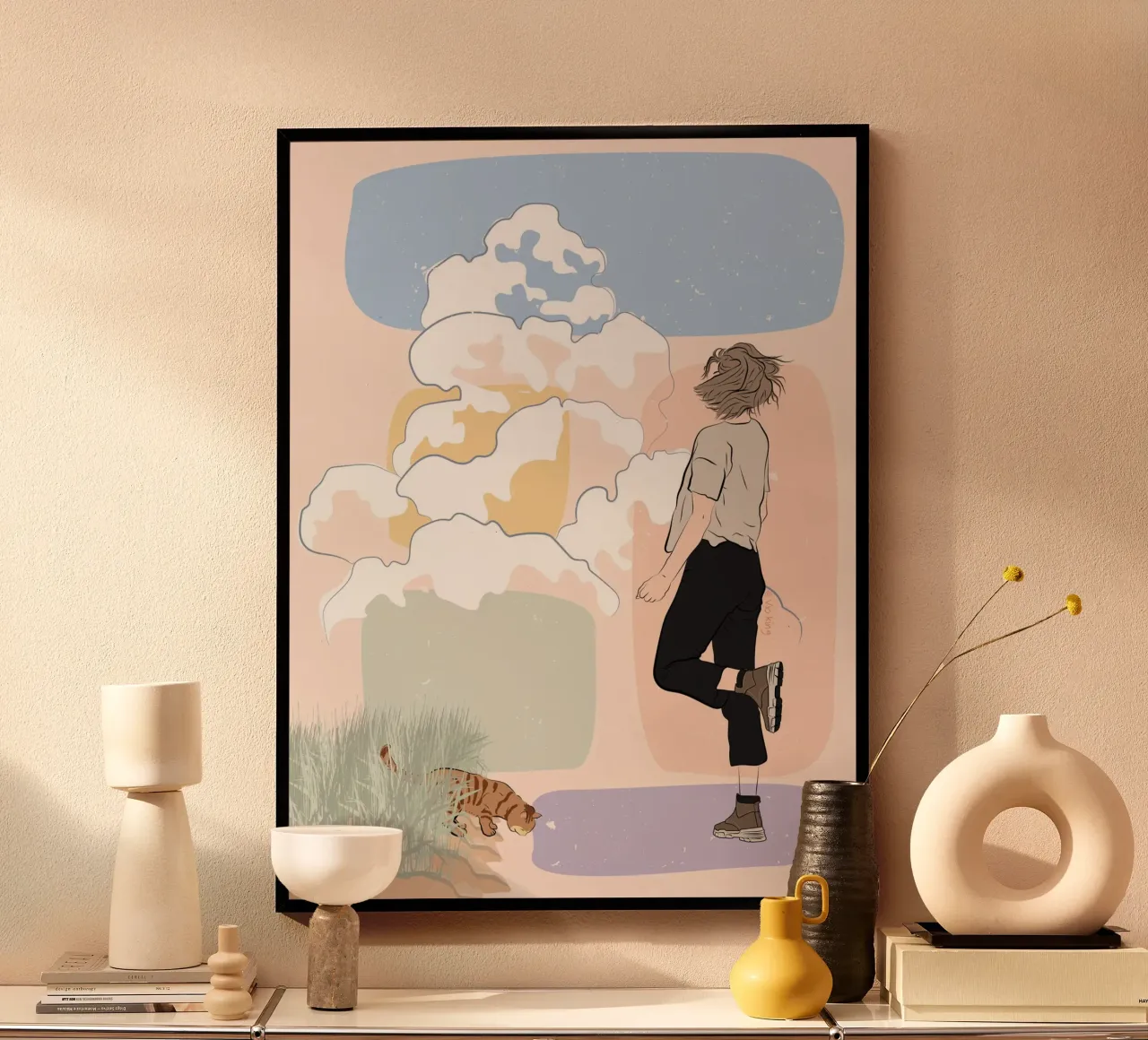 Appelez mon nom poster avec cadre en aluminium de vioking