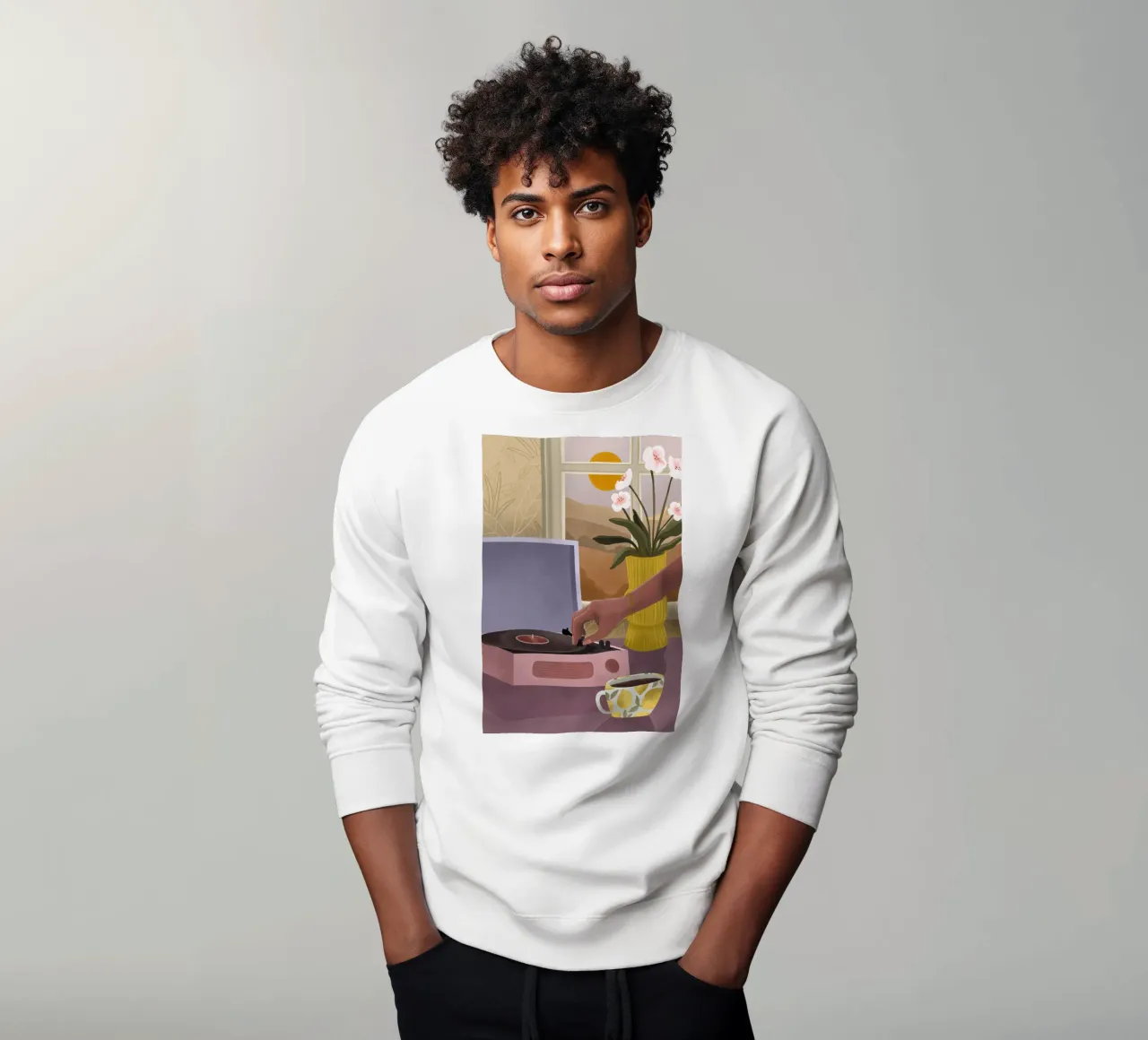 Stop the Record sweatshirt van Goed Blauw