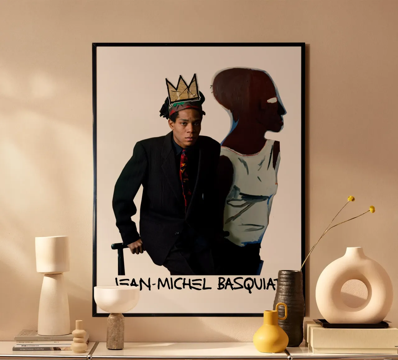 Jean Michel Basquiat 4 poster con telaio in legno da https://www.juniqe.com/uk/shop/Henndraws