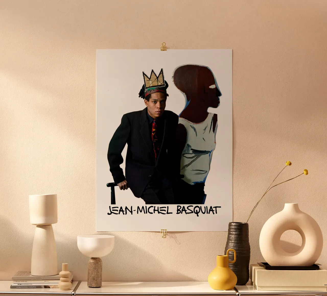 Jean Michel Basquiat 4 poster con telaio in legno da https://www.juniqe.com/uk/shop/Henndraws