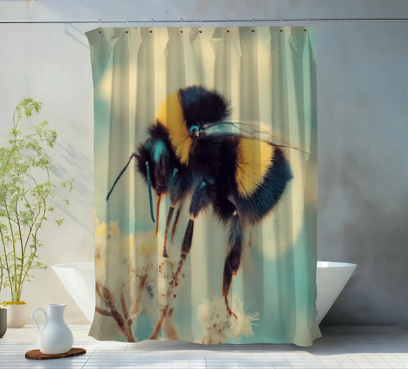 Hommel douchegordijn van Pictura