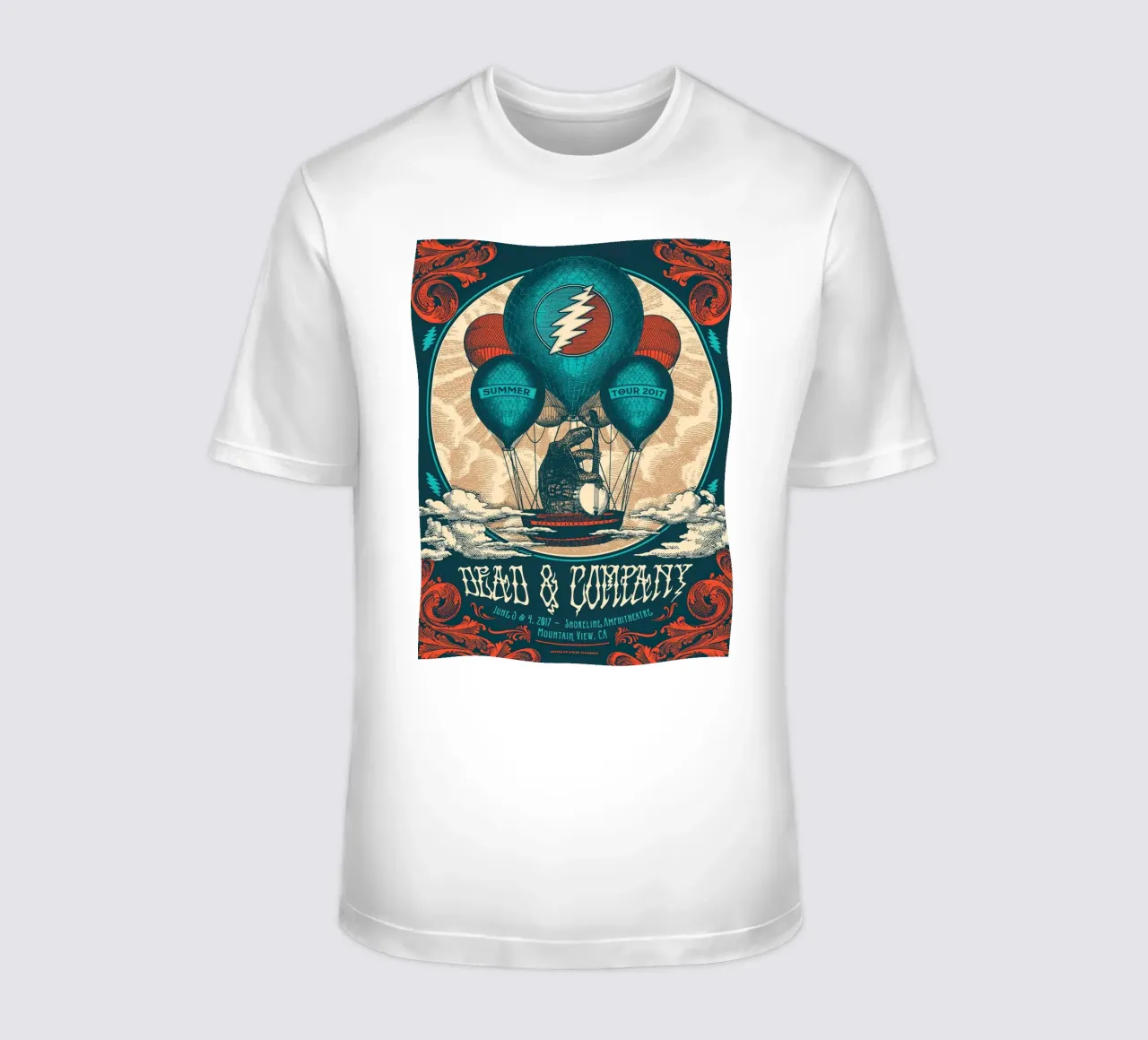 dead and company summer tour 2017 t-shirt by martina