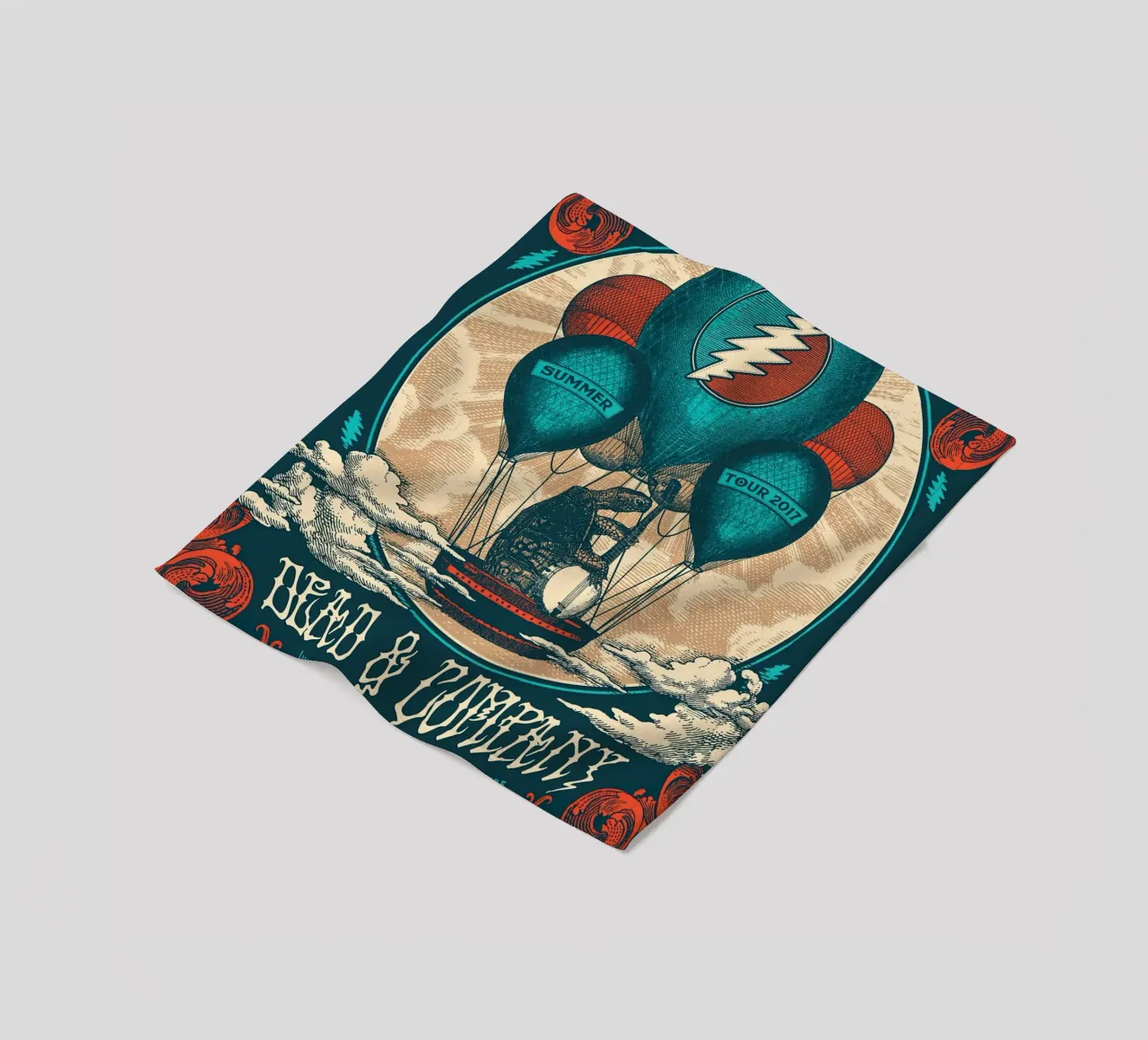 dead and company summer tour 2017 fleece blanket by martina