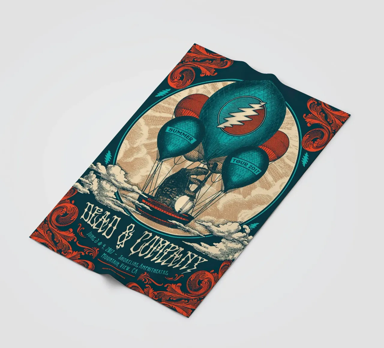 dead and company summer tour 2017 fleece blanket by martina