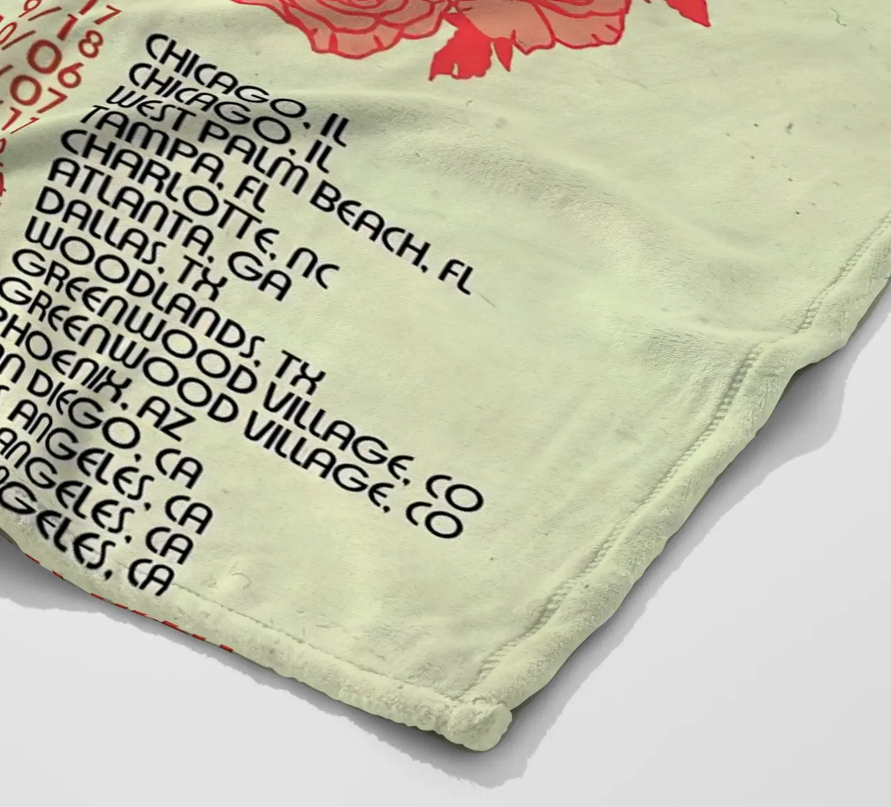 dead and company tour dates fleece blanket by martina