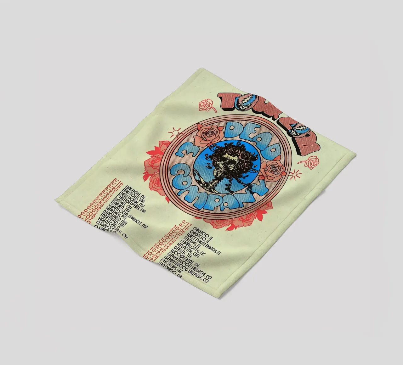 dead and company tour dates fleece blanket by martina