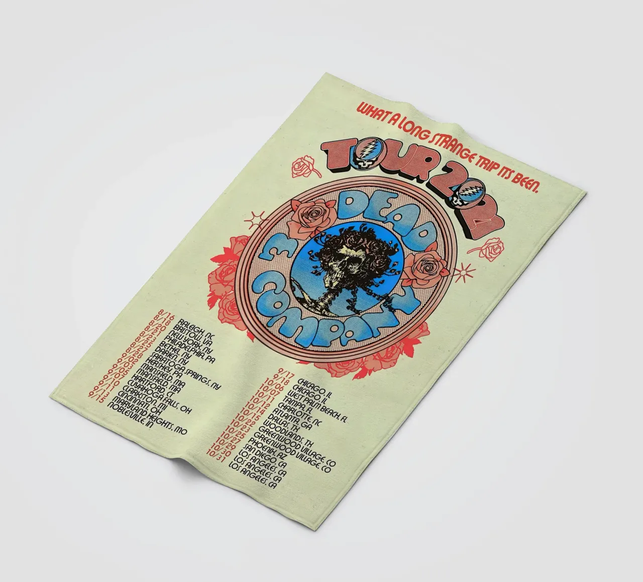dead and company tour dates fleece blanket by martina