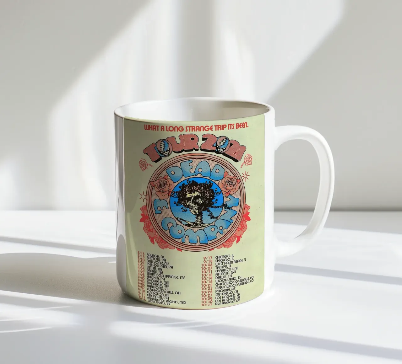 date del tour di dead and company tazza in ceramica da martina