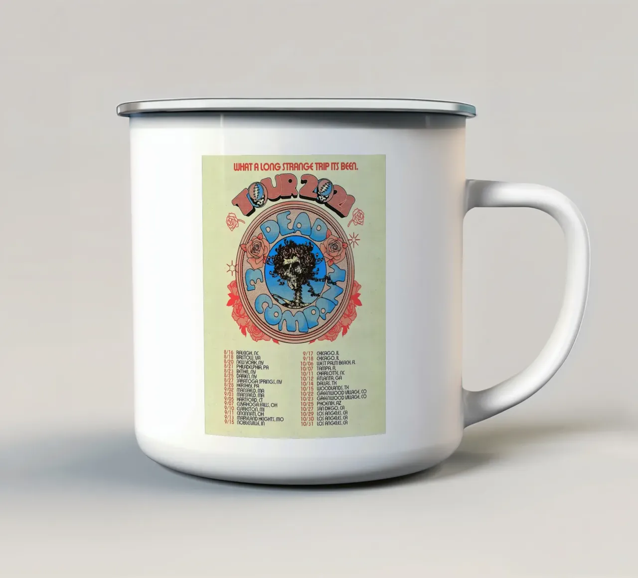 dead and company tour data emaille mok van martina